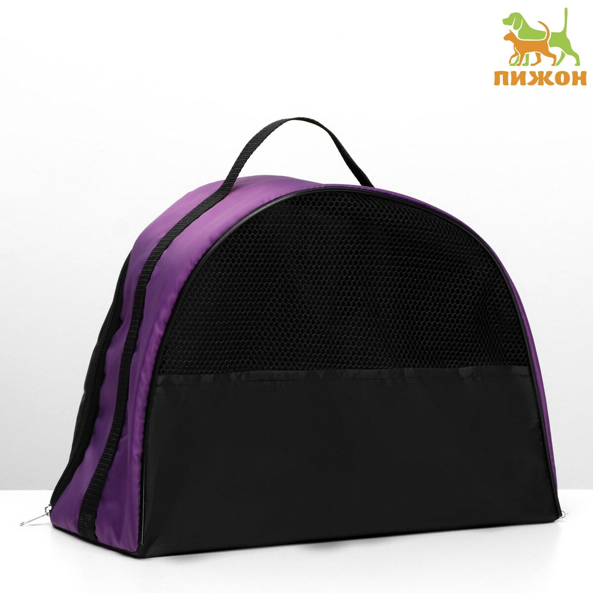 Сумка - переноска для животных, оксфорд, 39 х 19 х 27 см, фиолетовая сумка переноска сетчатая 52 х 25 х 33 см фиолетовая