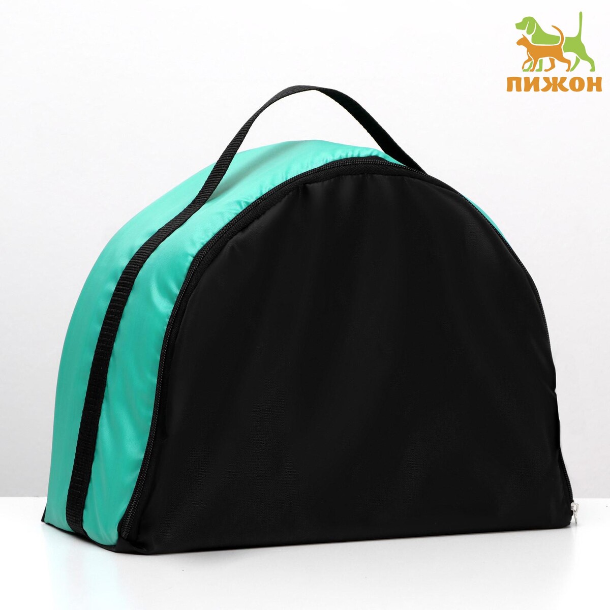 Сумка - переноска для животных, оксфорд, 36 х 17 х 25 см, зеленая сумка переноска для животных оксфорд 42 х 22 х 29 см фиолетовая