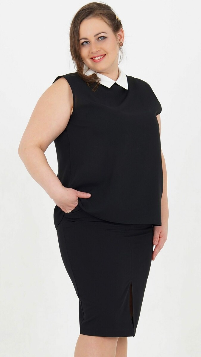 Блуза Malina, размер 44, цвет черный 0946028 - фото 1