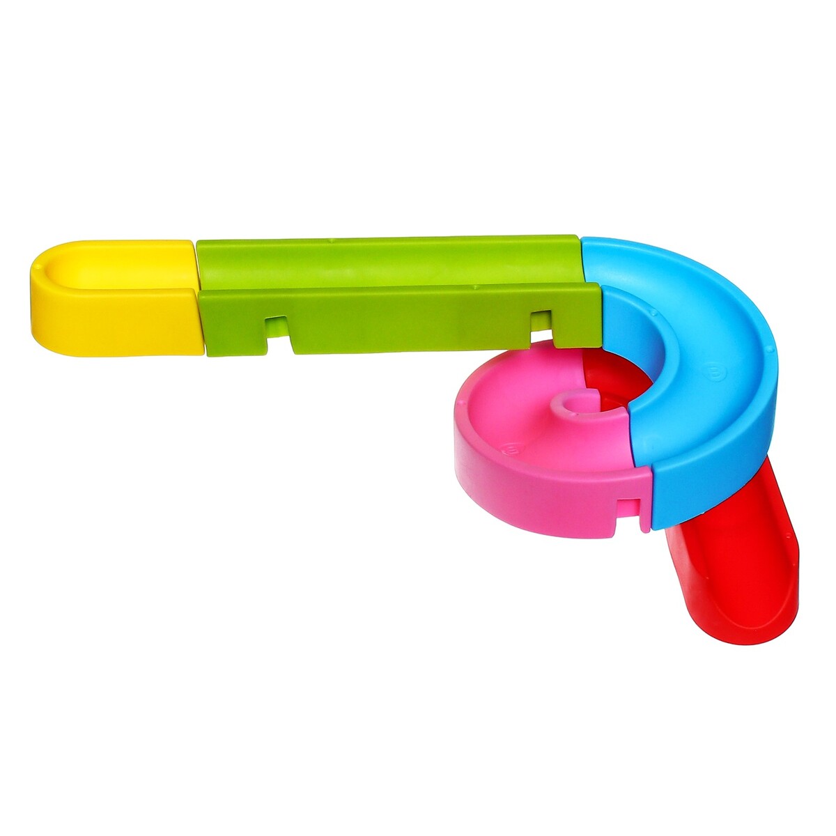 фото Игрушка водная горка для игры в ванной, конструктор, набор на присосках крошка я