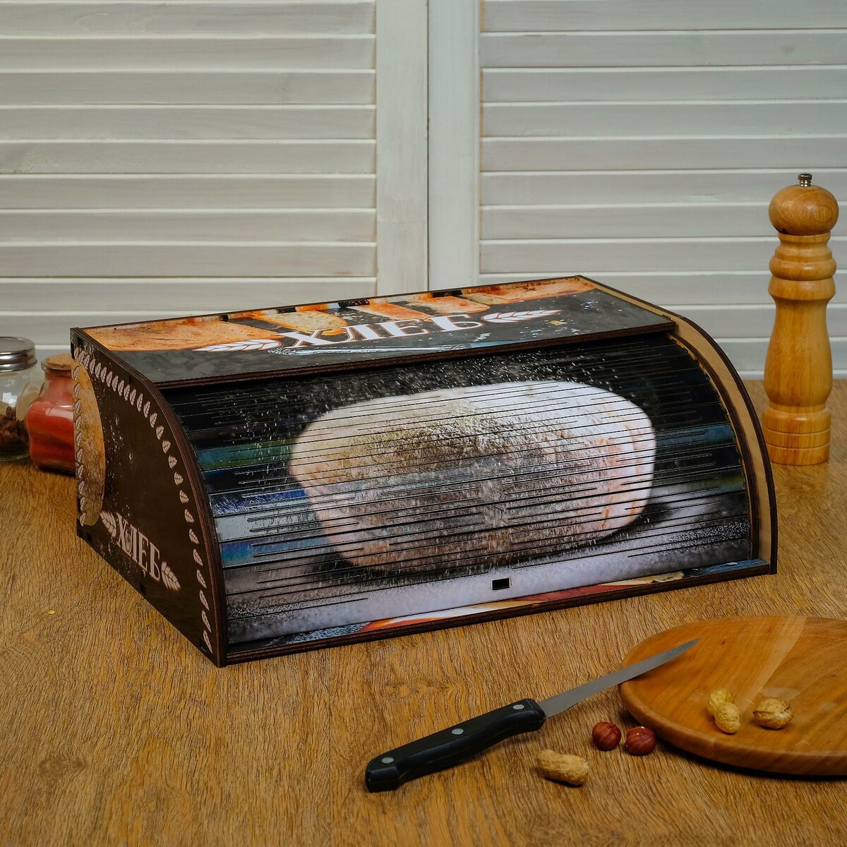 Хлебница деревянная хлебница деревянная 26×26×15 см