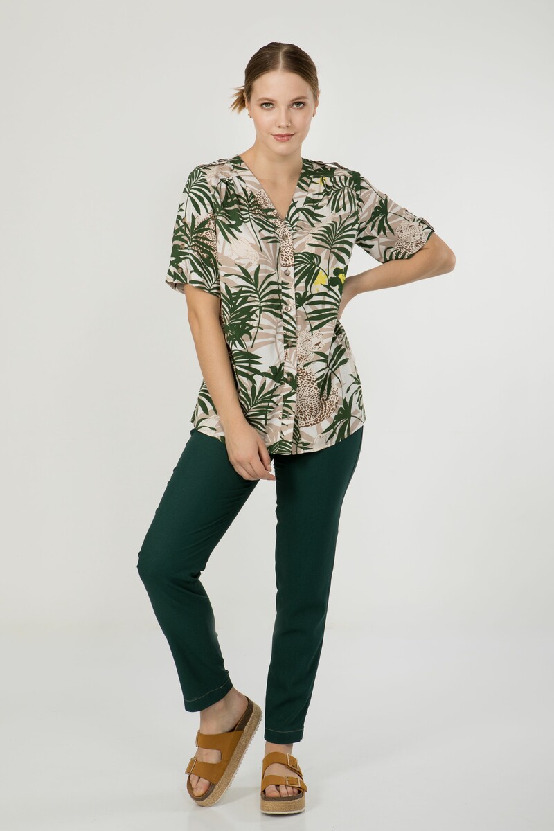 Блуза PRIZ, размер 42, цвет дымчатый зеленый 0949479 - фото 1