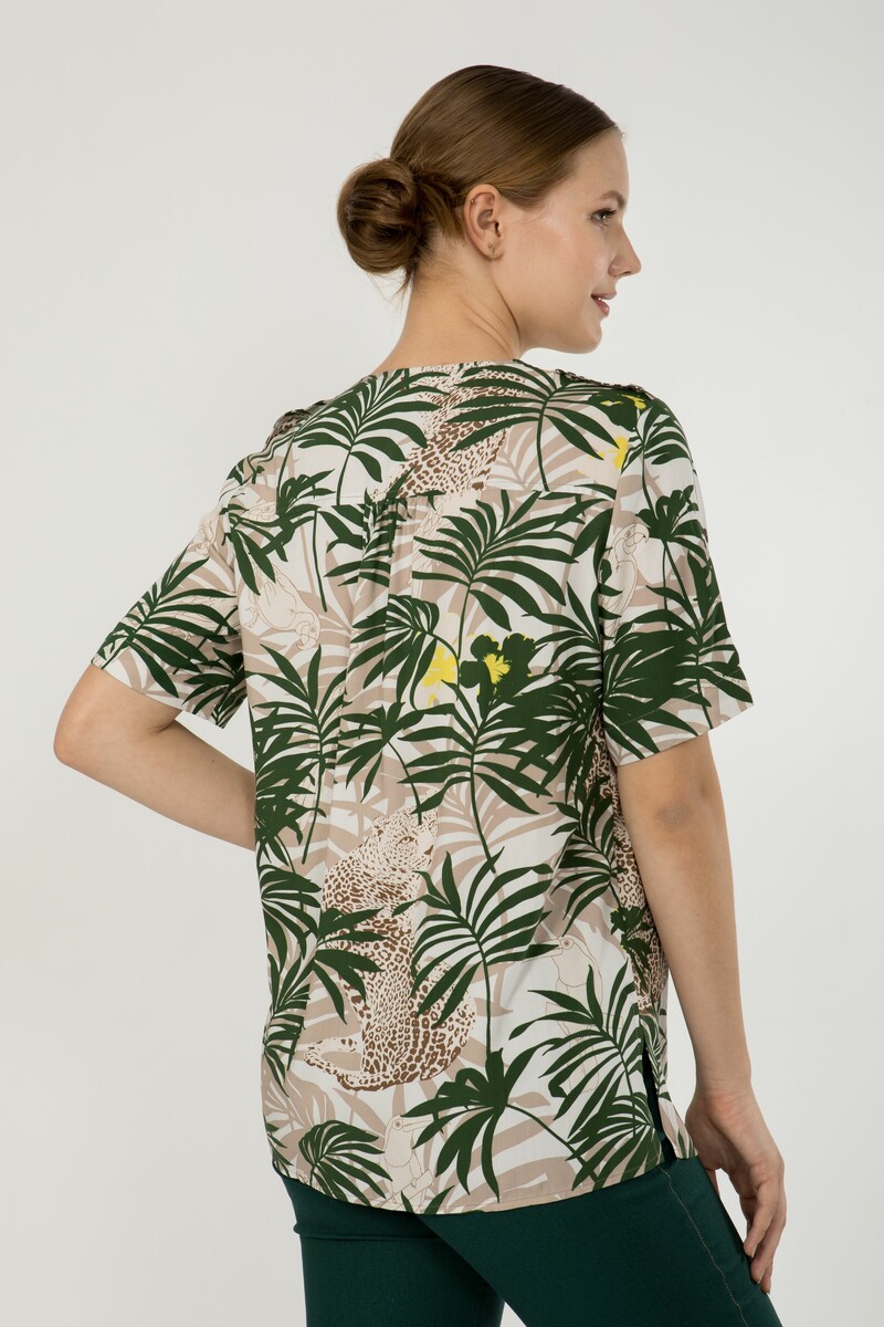 Блуза PRIZ, размер 42, цвет дымчатый зеленый 0949479 - фото 4