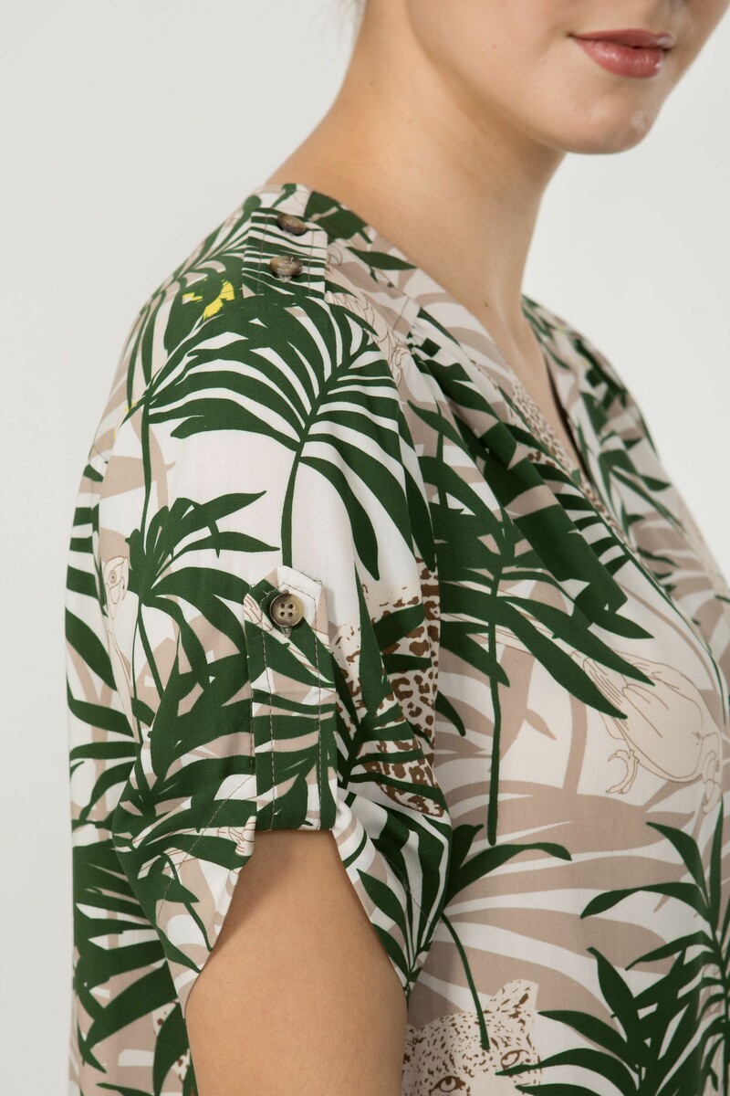 Блуза PRIZ, размер 42, цвет дымчатый зеленый 0949479 - фото 5
