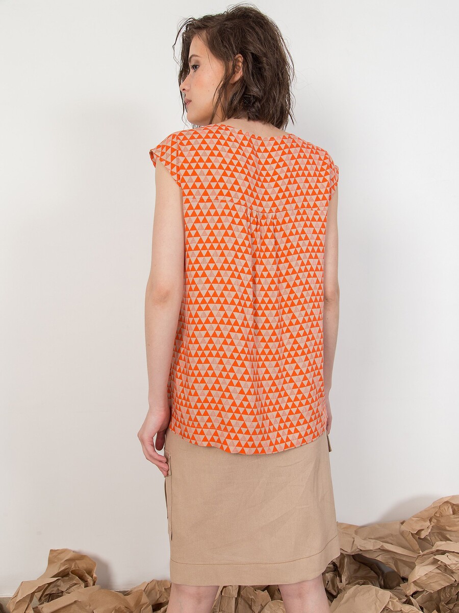 Блуза PRIZ, размер 42, цвет оранжевый 0949485 - фото 5
