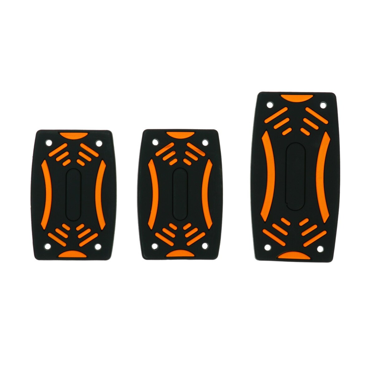Накладки на педали cartage, антискользящие, набор 3 шт. черно-оранжевый Cartage