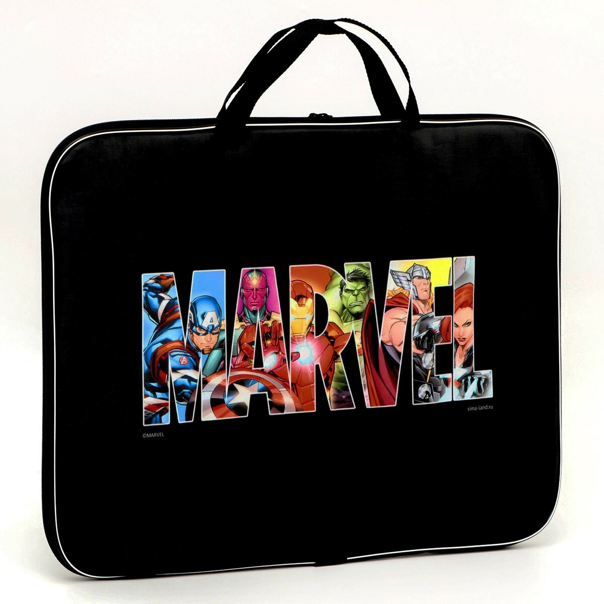 

Папка с ручками а3, 35х47 см, текстиль, мстители, Черный