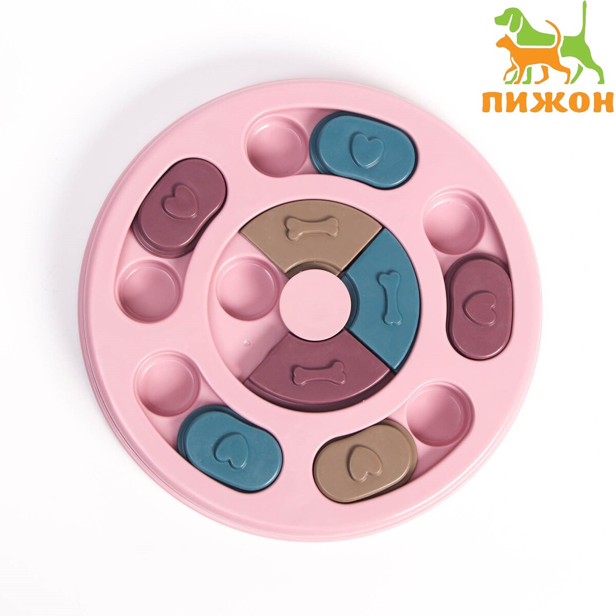 Игрушка интеллектуальная для лакомств, 14 х 3 см, розовая игрушка интеллектуальная для лакомств 14 х 3 см зеленая