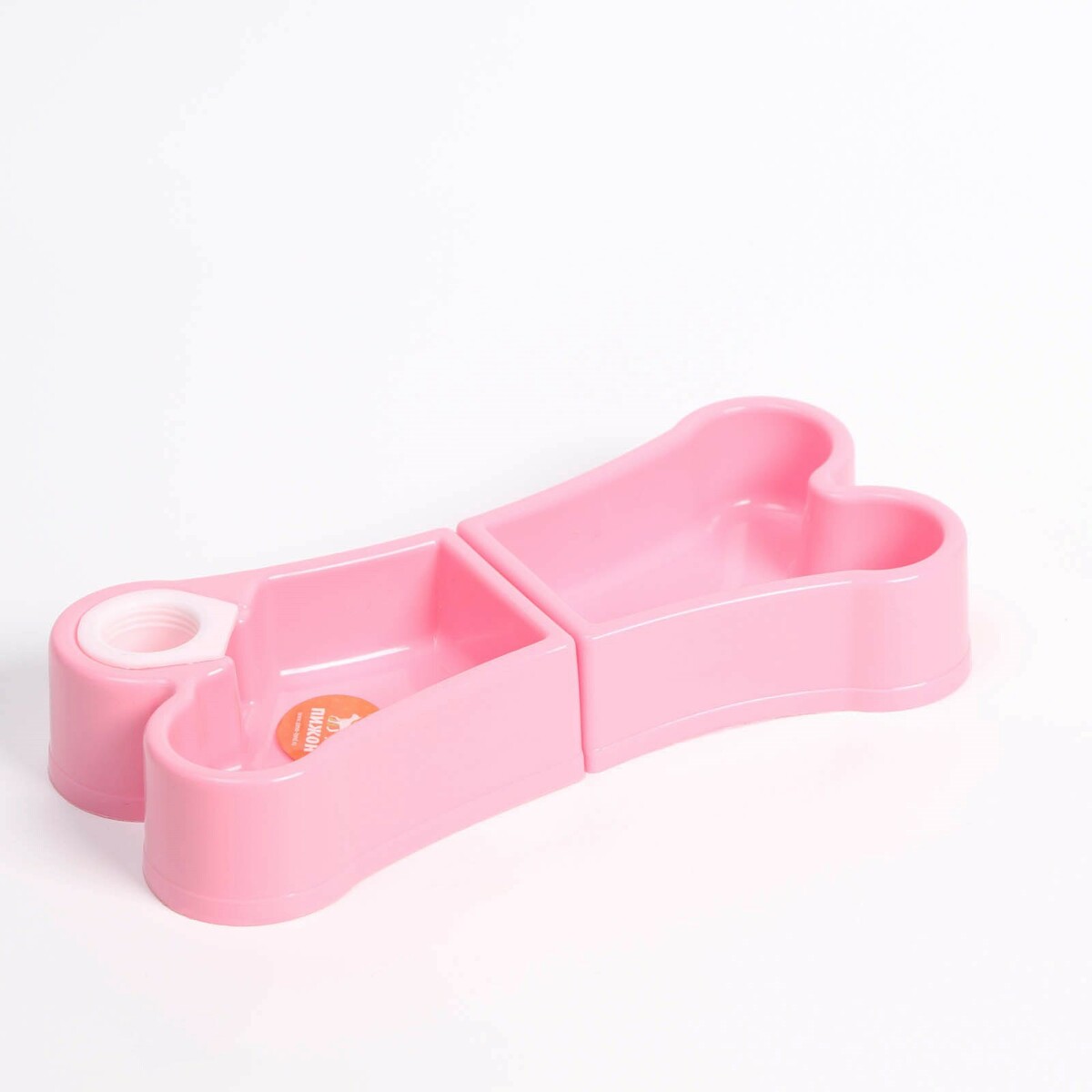 

Миска двойная разделяющаяся, Розовый