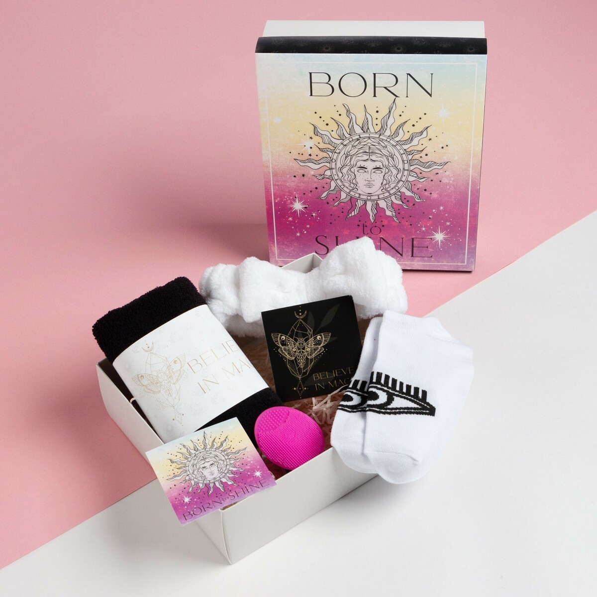 Набор подарочный этель born to shine, полотенце и аксессуары