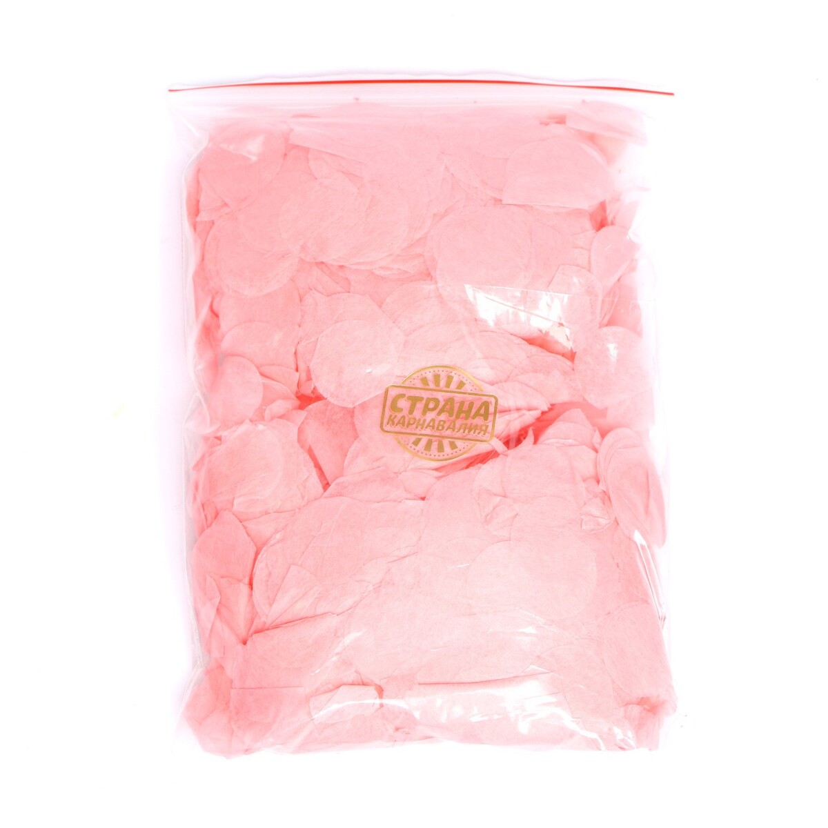 Наполнитель для шара, конфетти розовое, 100 г, 2,5 см конфетти для воздушного шара красное 50 гр