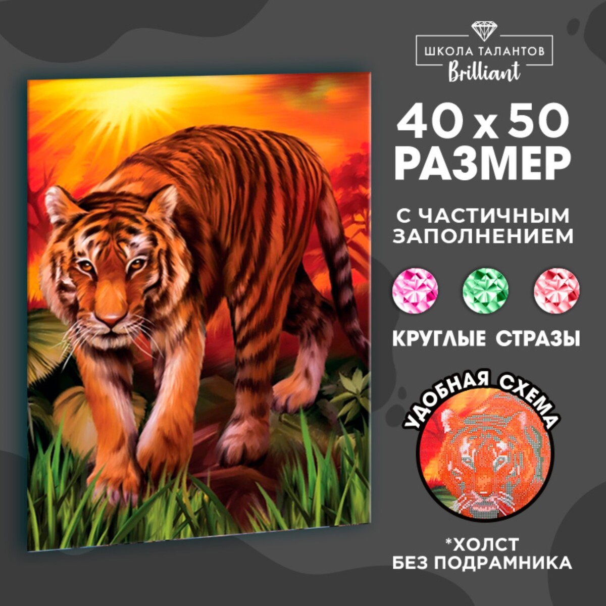 

Алмазная мозаика с частичным заполнением