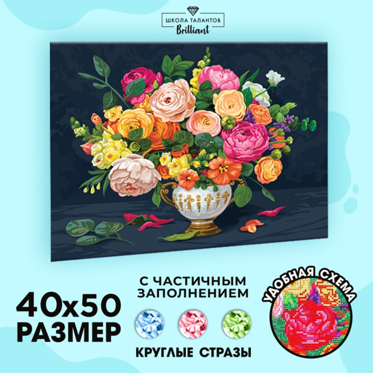 Алмазная мозаика с частичным заполнением