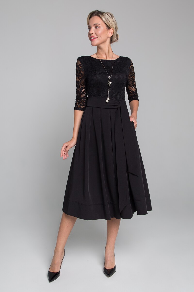 Платье SEZONI, размер 44, цвет черный