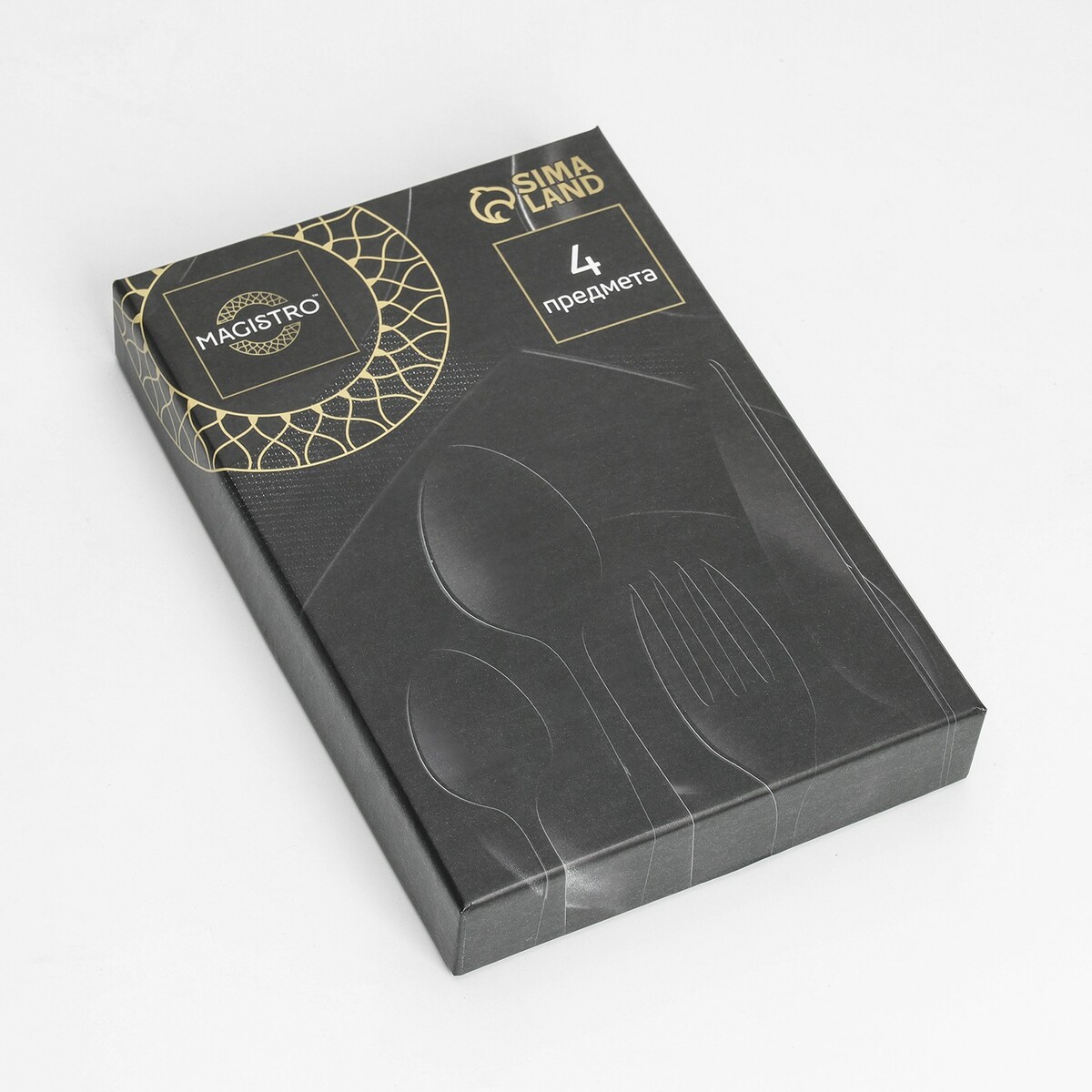 фото Набор столовых приборов из нержавеющей стали magistro workshop, 4 предмета, цвет серебряный