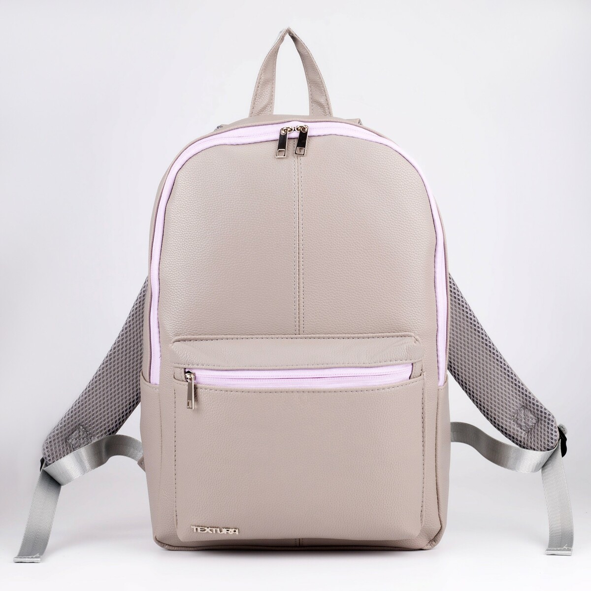 Рюкзак из искусственной кожи textura, 41 х 28 х 10 см, цвет серый TEXTURA