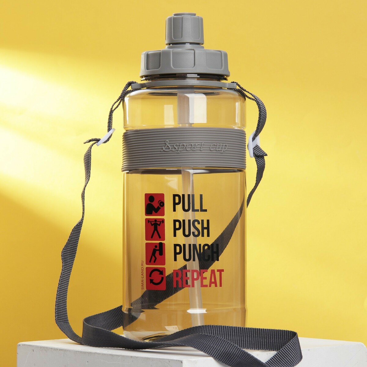 

Бутылка для воды pull, 1600 мл, Серый