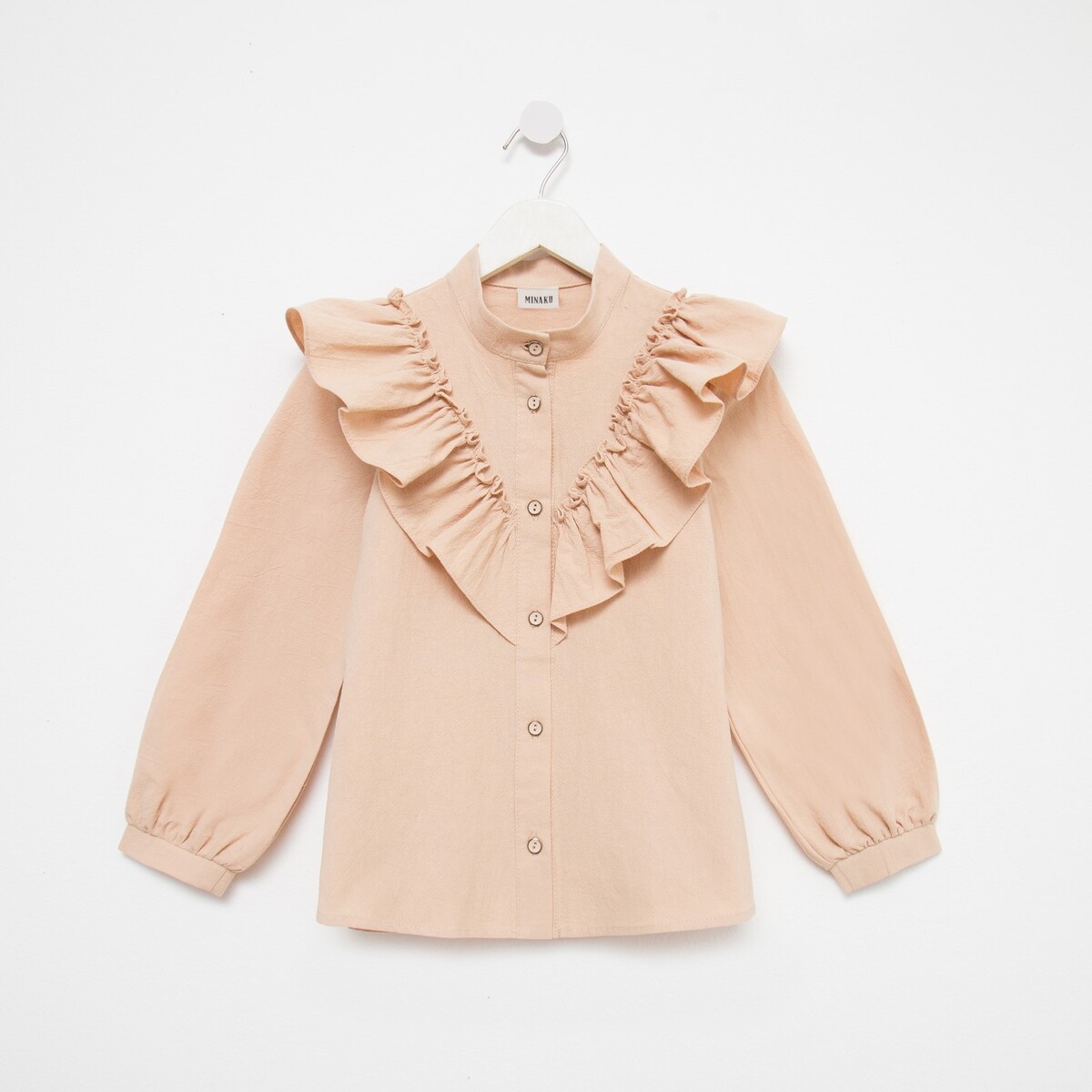 Блузка MINAKU, размер рост 128 см, цвет бежевый 0964024 - фото 5