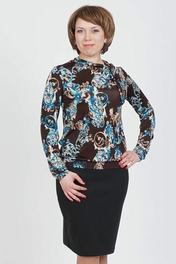 Блуза Malina, размер 42, цвет коричневый 0964041 - фото 1