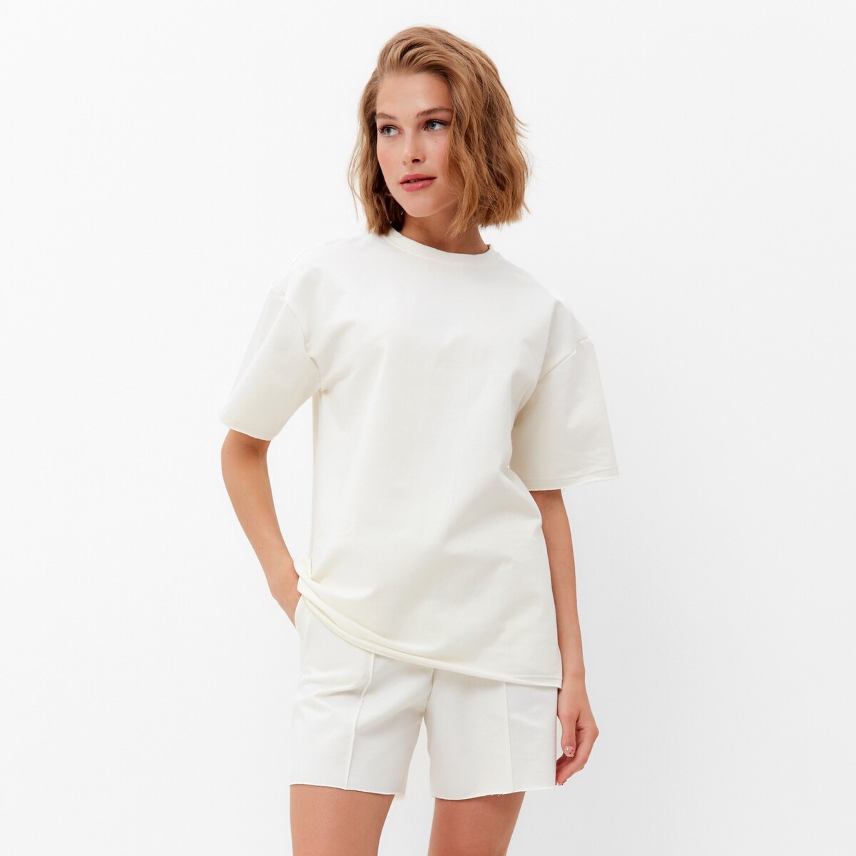 Комплект футболка шорты MINAKU, размер 42, цвет белый 0965802 - фото 3