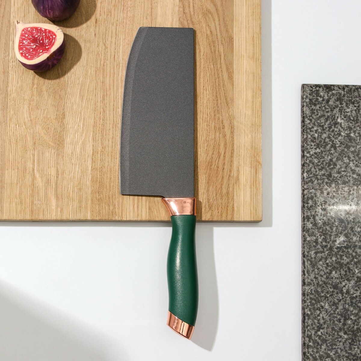 Топорик кухонный топорик кухонный для мяса сarbon с деревянной ручкой