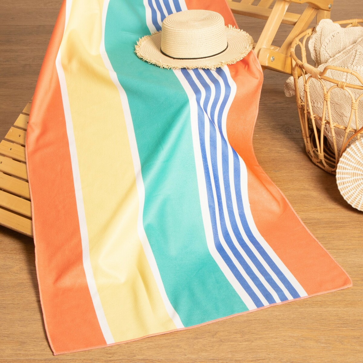 Полотенце пляжное полотенце кухонное 40х60 см 100% полиэстер сочный букет китай t2022 489