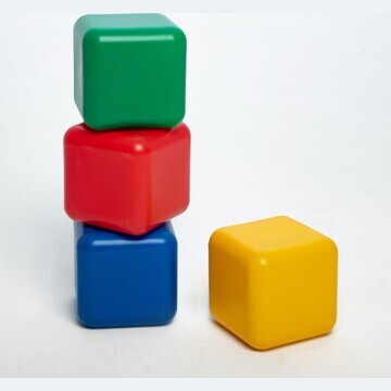Набор цветных кубиков, 4 штуки, 12 х 12 