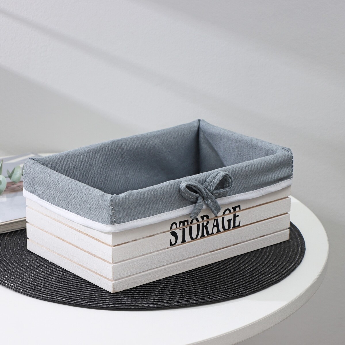 

Корзина для хранения доляна storage, 24×16×10 см, средняя, цвет белый