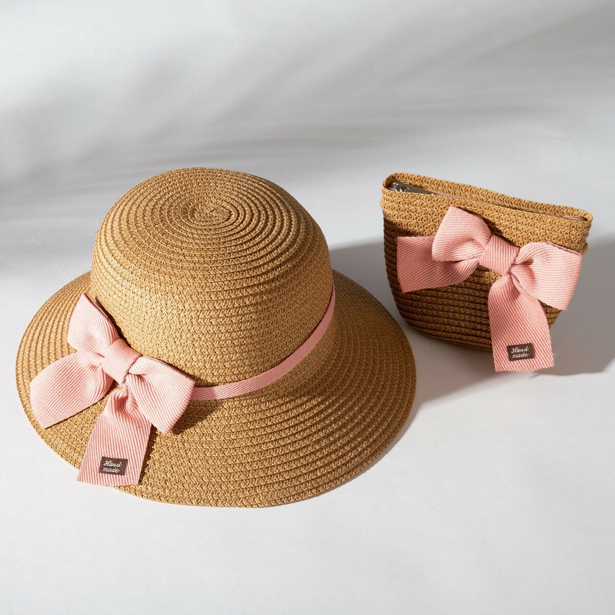 Комплект для девочки (шляпа р-р 52, сумочка) minaku цвет коричневый playtoday шляпа соломенная для девочки 12121913