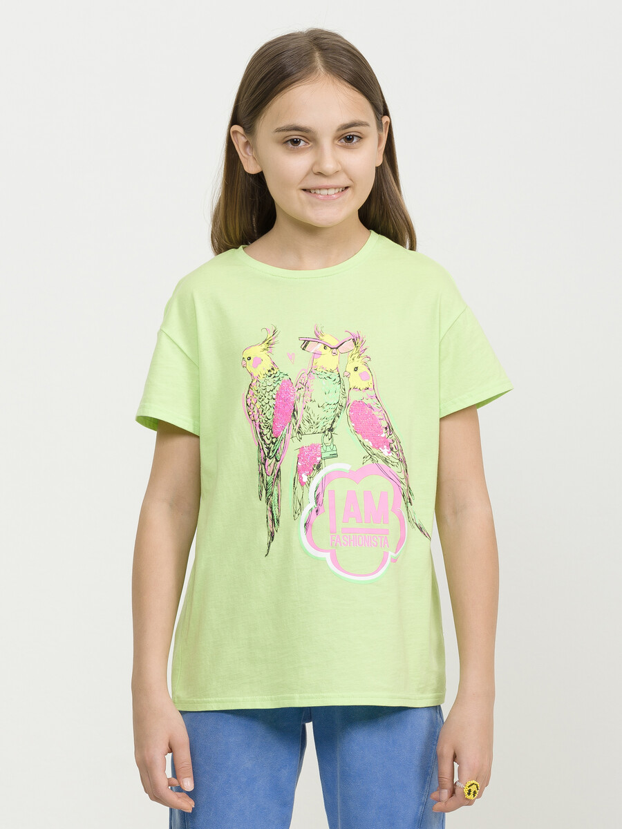 

Футболка, Зеленый;яблочный