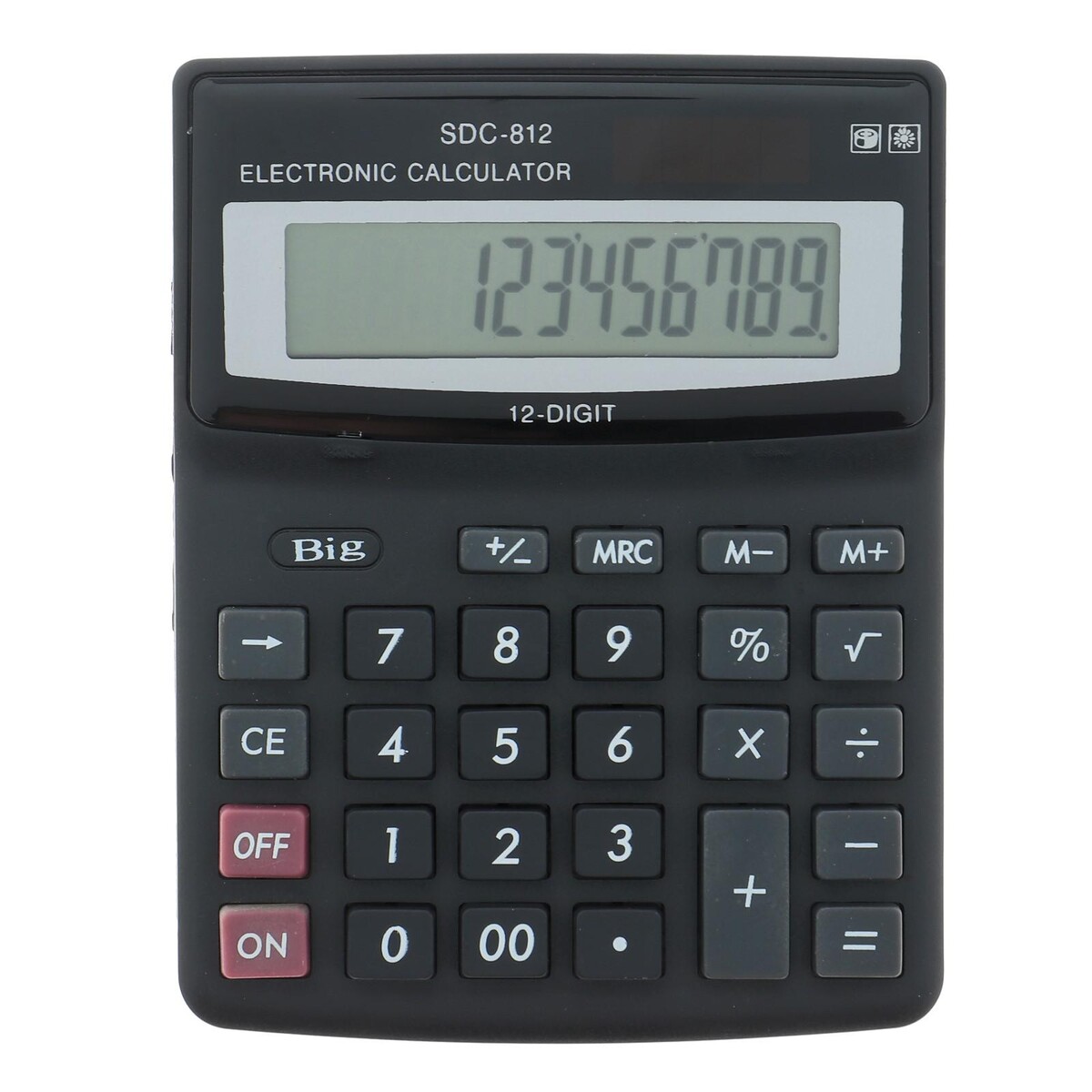 Калькулятор настольный, 12 - разрядный, sdc - 812v калькулятор плоский 8 разрядный серебристый корпус