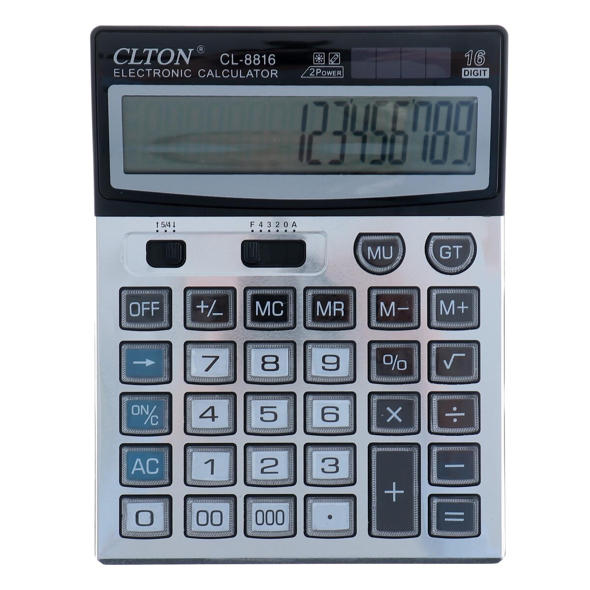 Калькулятор настольный, 16 - разрядный, cl - 8816 калькулятор плоский 8 разрядный серебристый корпус