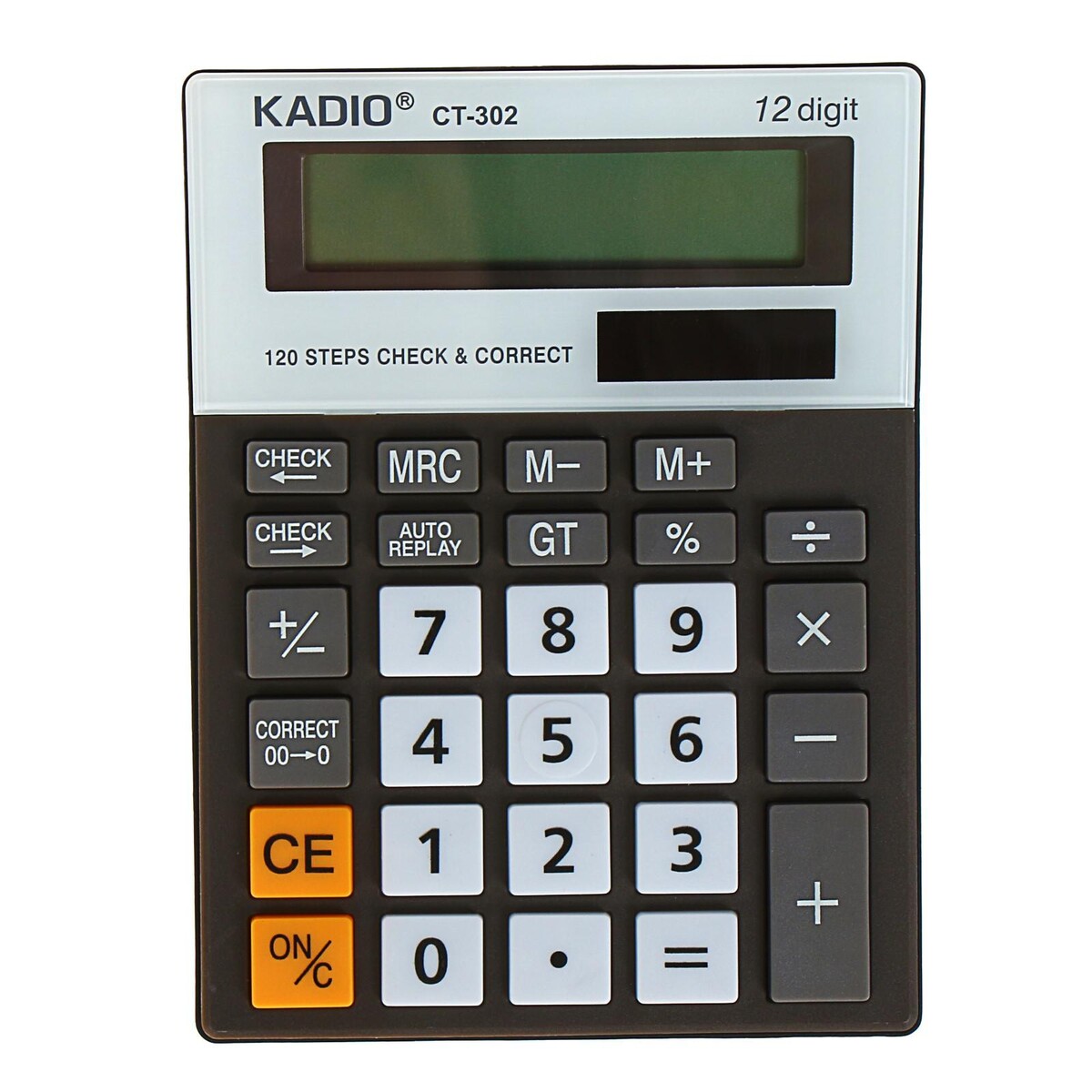 Калькулятор настольный, 12 - разрядный, 302, двойное питание калькулятор инженерный с крышкой 10 разрядный 1006
