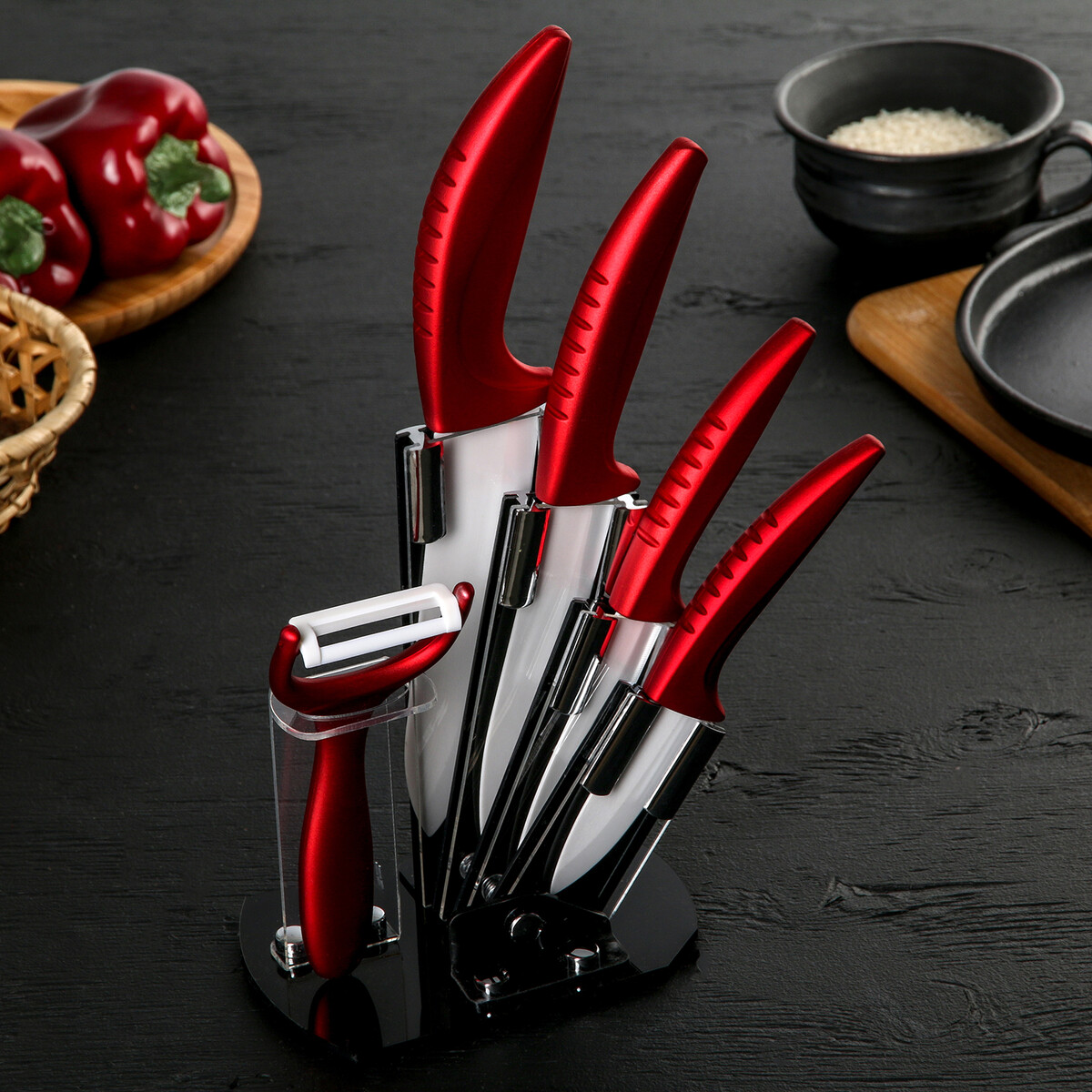 Набор кухонный доляна игровой набор овощи для резки tongde на липучках с ножом 6 предметов 3303 5