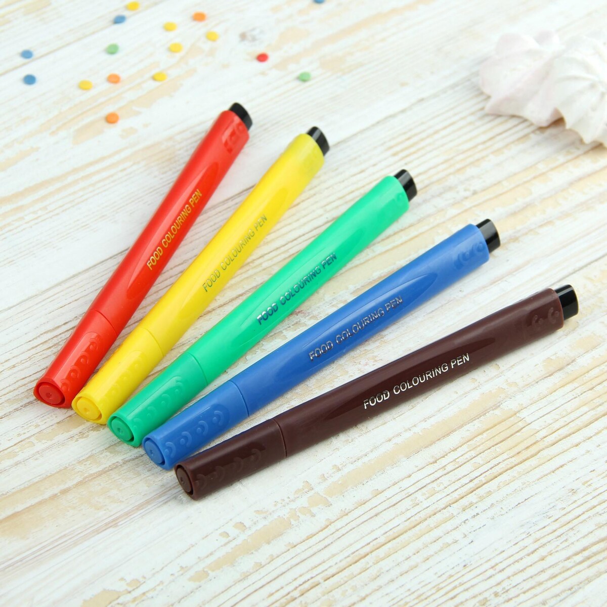 Набор маркеров для украшения десертов, 21×12×1,5 см, 5 шт, разноцветные набор маркеров для украшения десертов konfinetta 8 шт 16 5 см разно ные