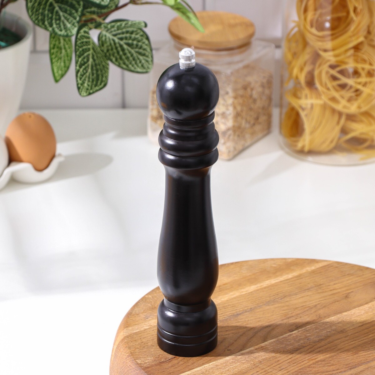 

Мельница для специй доляна, 25×4,5 см, металлический механизм, цвет черное дерево, Черный