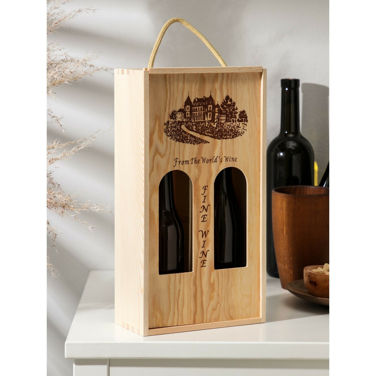 Производство подарочной упаковки для вина и алкоголя из дерева