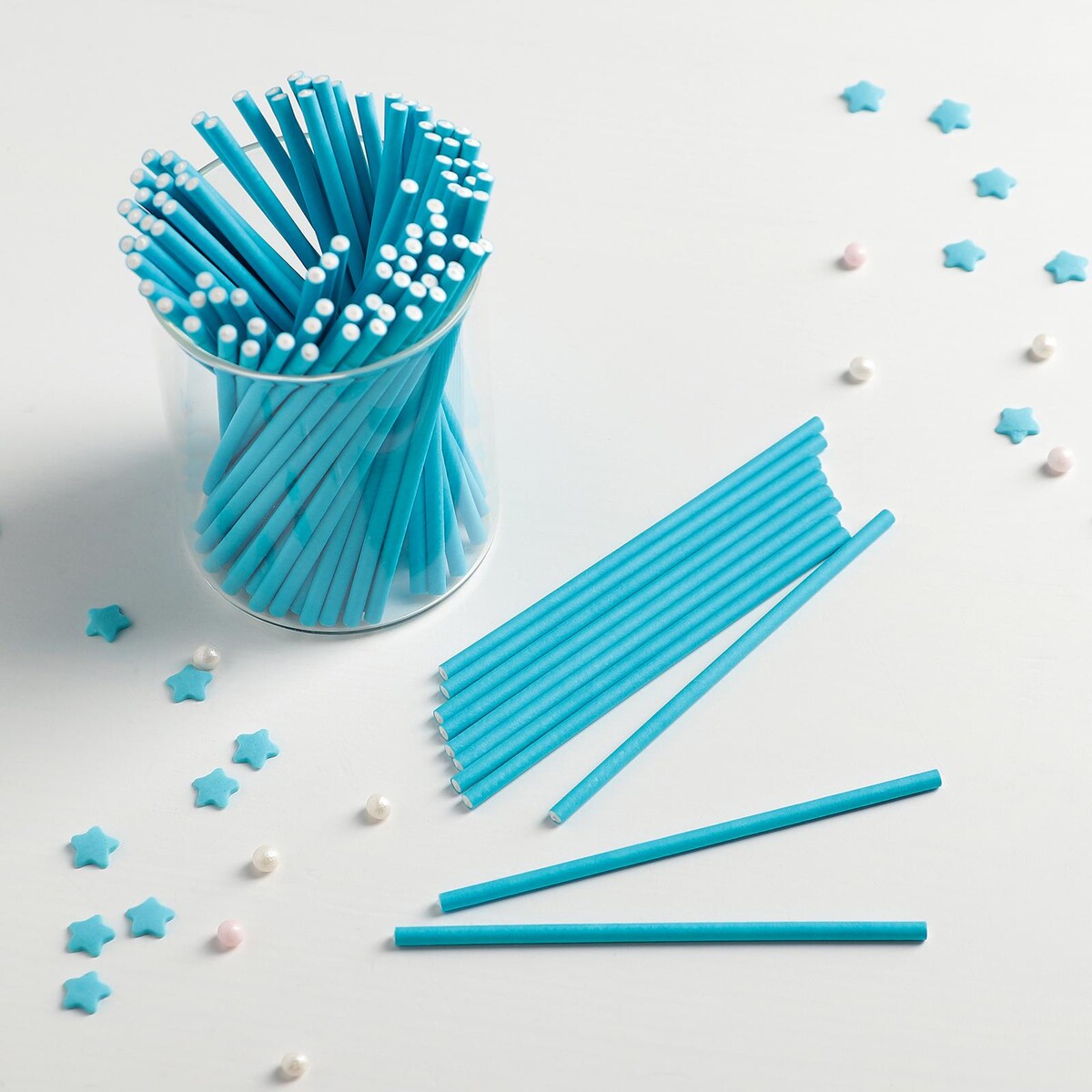Палочки для кейк-попсов, 10×0,3 см, 100 шт, цвет синий палочки для кейк попсов 10×0 2 см 100 шт розовый