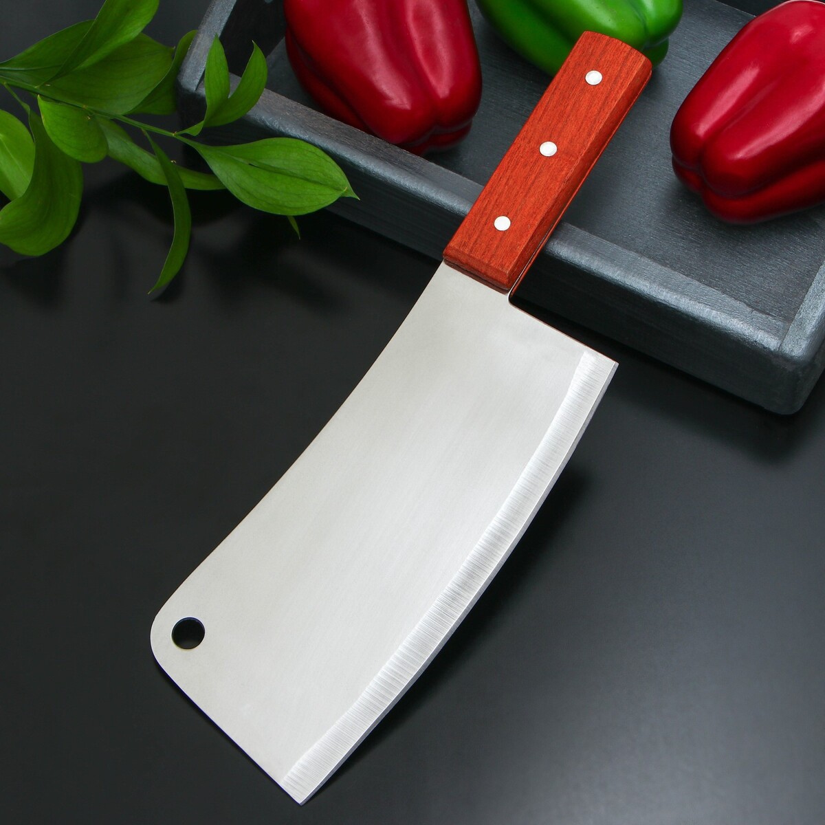 Нож - топорик кухонный доляна топорик кухонный доляна тесак лезвие 17 см