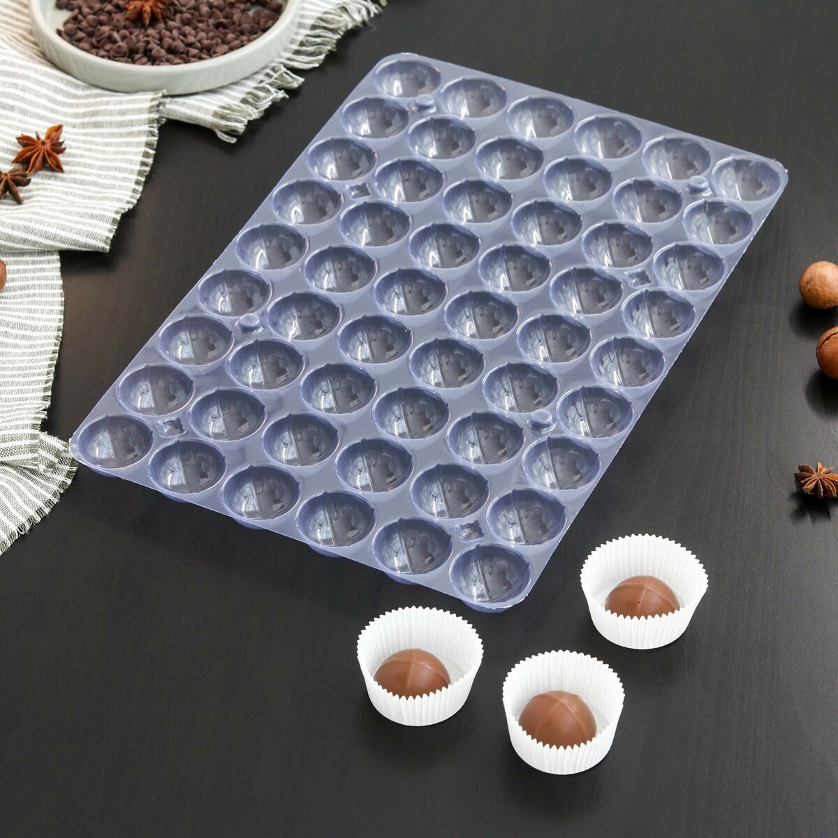 Форма для шоколада и конфет из 2-х частей обруч массажный d 110 см 8 частей вес 2 5 кг