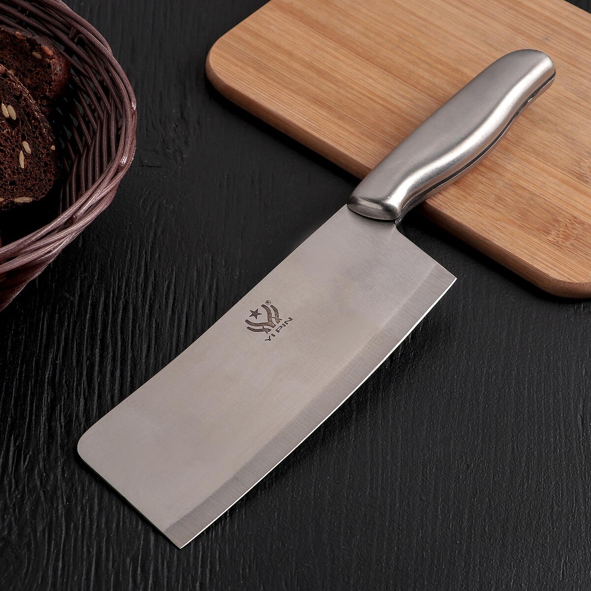 Нож - топорик кухонный топорик кухонный доляна тесак лезвие 17 см