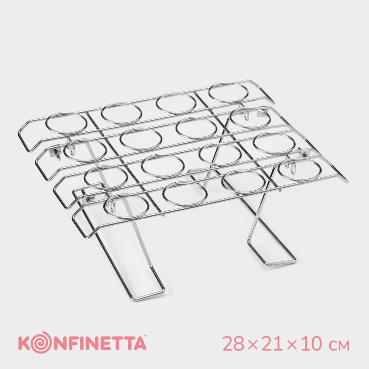 Подставка для мороженого и десертов konfinetta, 28×21×10 см, цвет хромированный нож для удаления сердцевины steel d 5см хромированный
