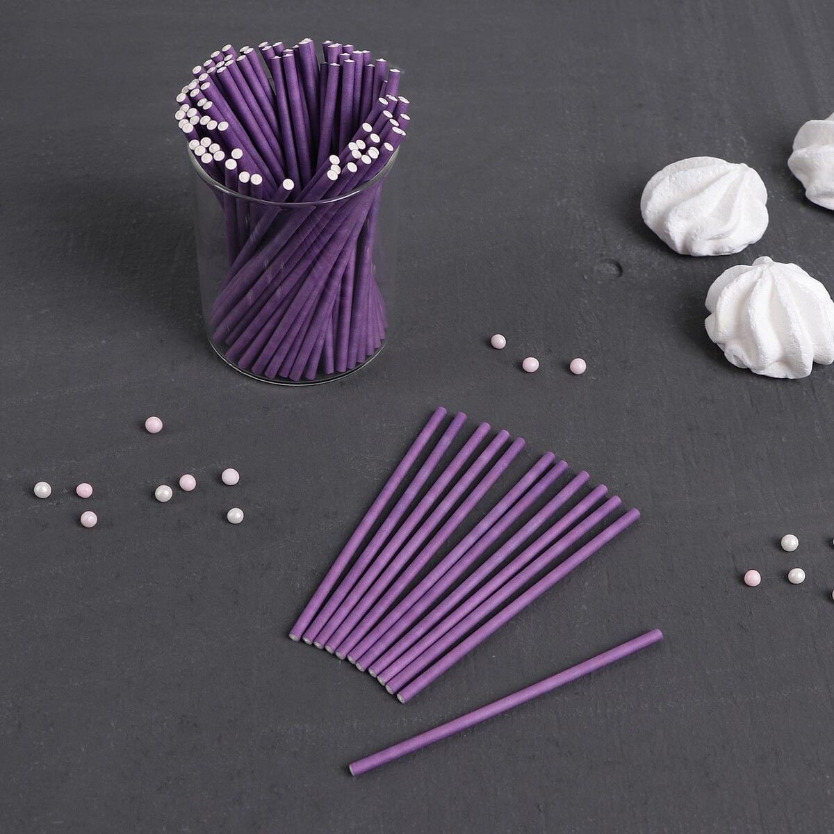 Палочки для кейк-попсов, 10×0,2 см, 100 шт, цвет фиолетовый палочки для кейк попсов 10×0 2 см 100 шт розовый