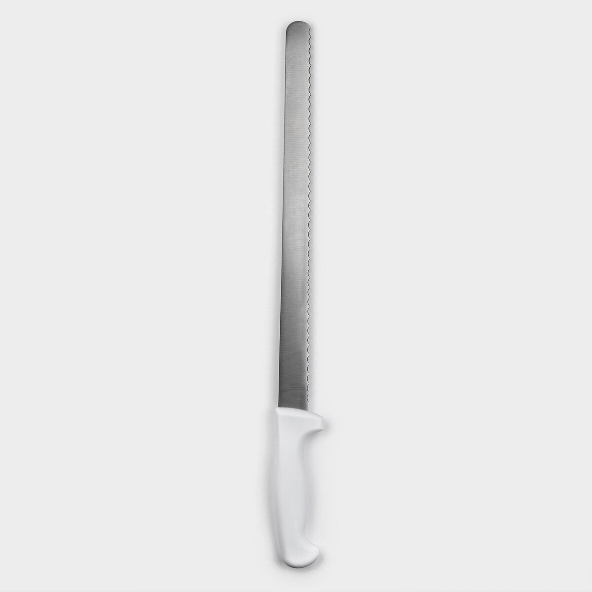 Нож для бисквита, рабочая поверхность 34 см, крупные зубчики нож для бисквита мелкие зубчики ручка пластик рабочая поверхность 29 5 см толщина лезвия 1 9 мм