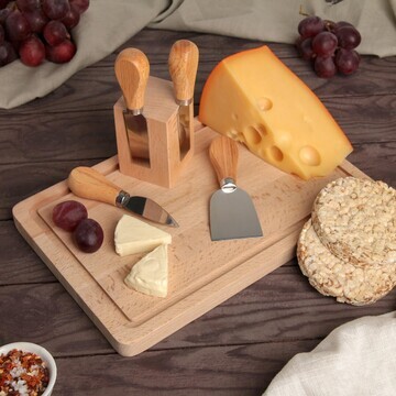 Набор ножей для подачи сыра, 4 шт, на ма
