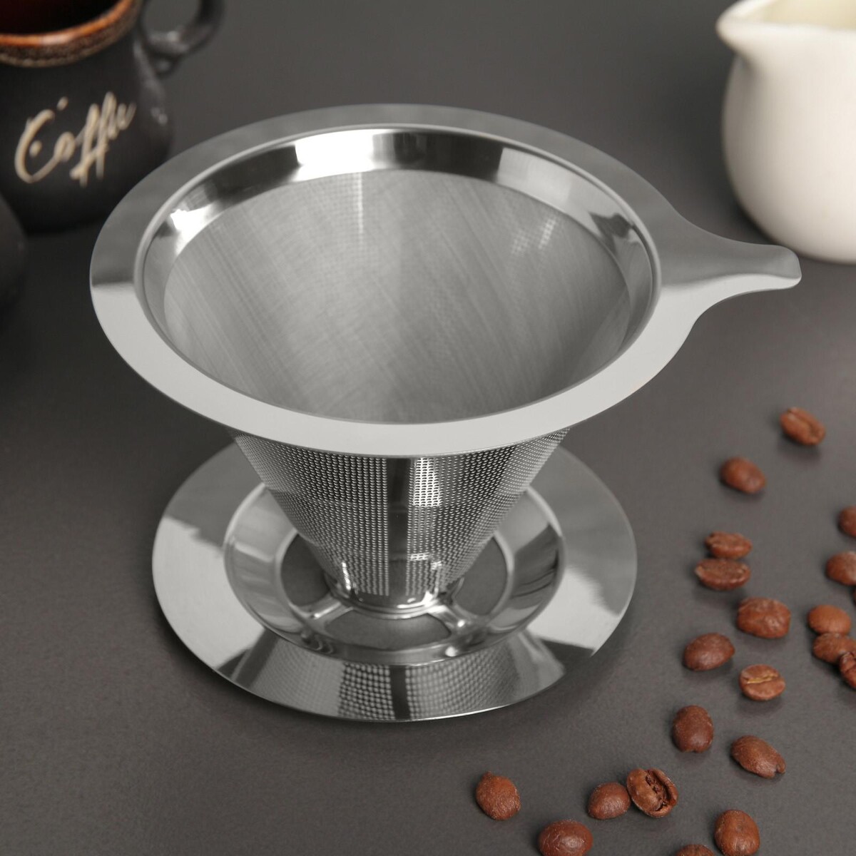 Воронка-дриппер v60 из нержавеющей стали для заваривания кофе фильтр для заваривания чая 17 х 1 8 см