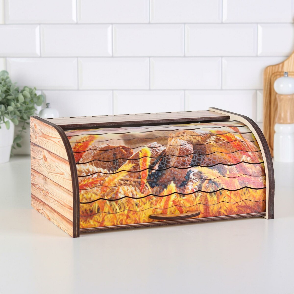 Хлебница деревянная хлебница деревянная 26×26×15 см