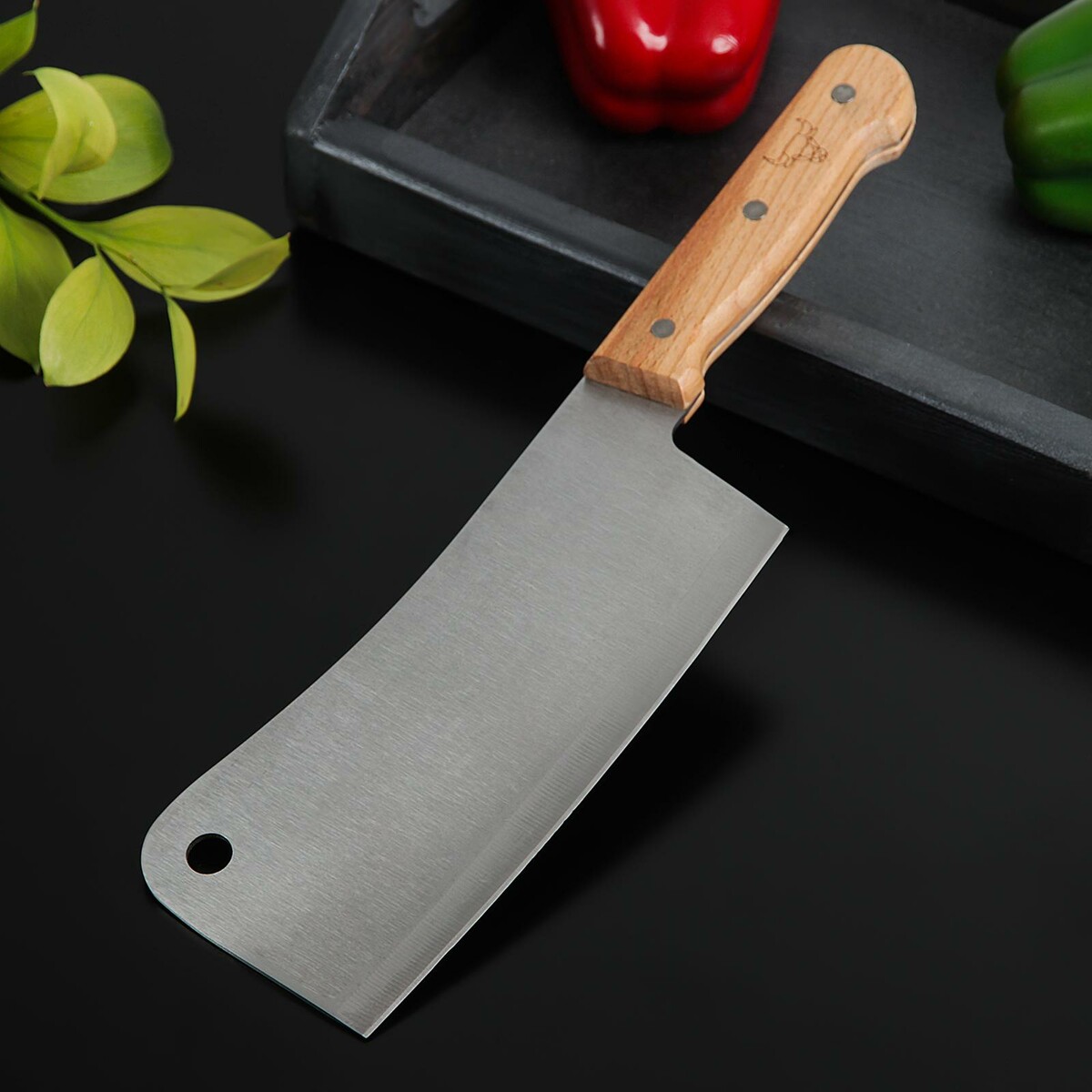 Нож - топорик кухонный доляна нож топорик кухонный