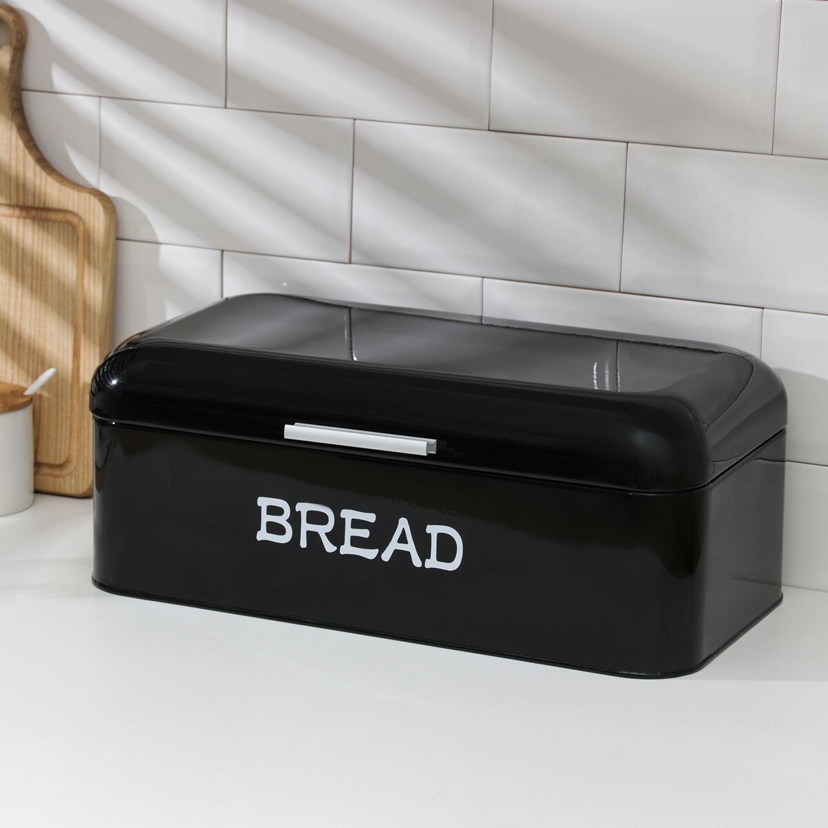 Хлебница металлическая, 42×24×17 см, цвет черный
