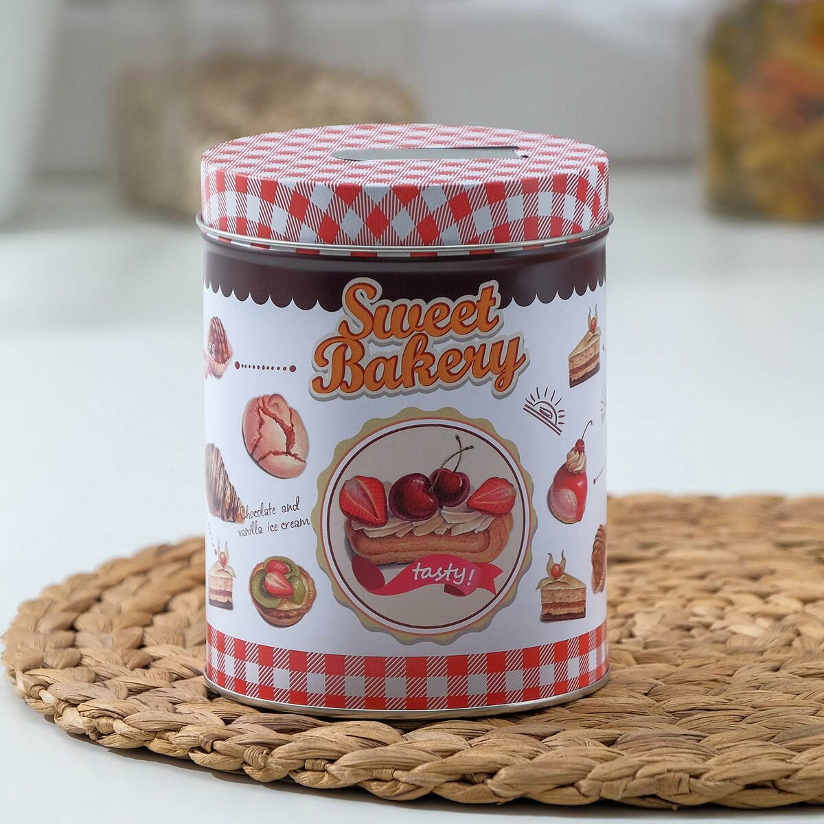 

Банка для сыпучих продуктов, Разноцветный